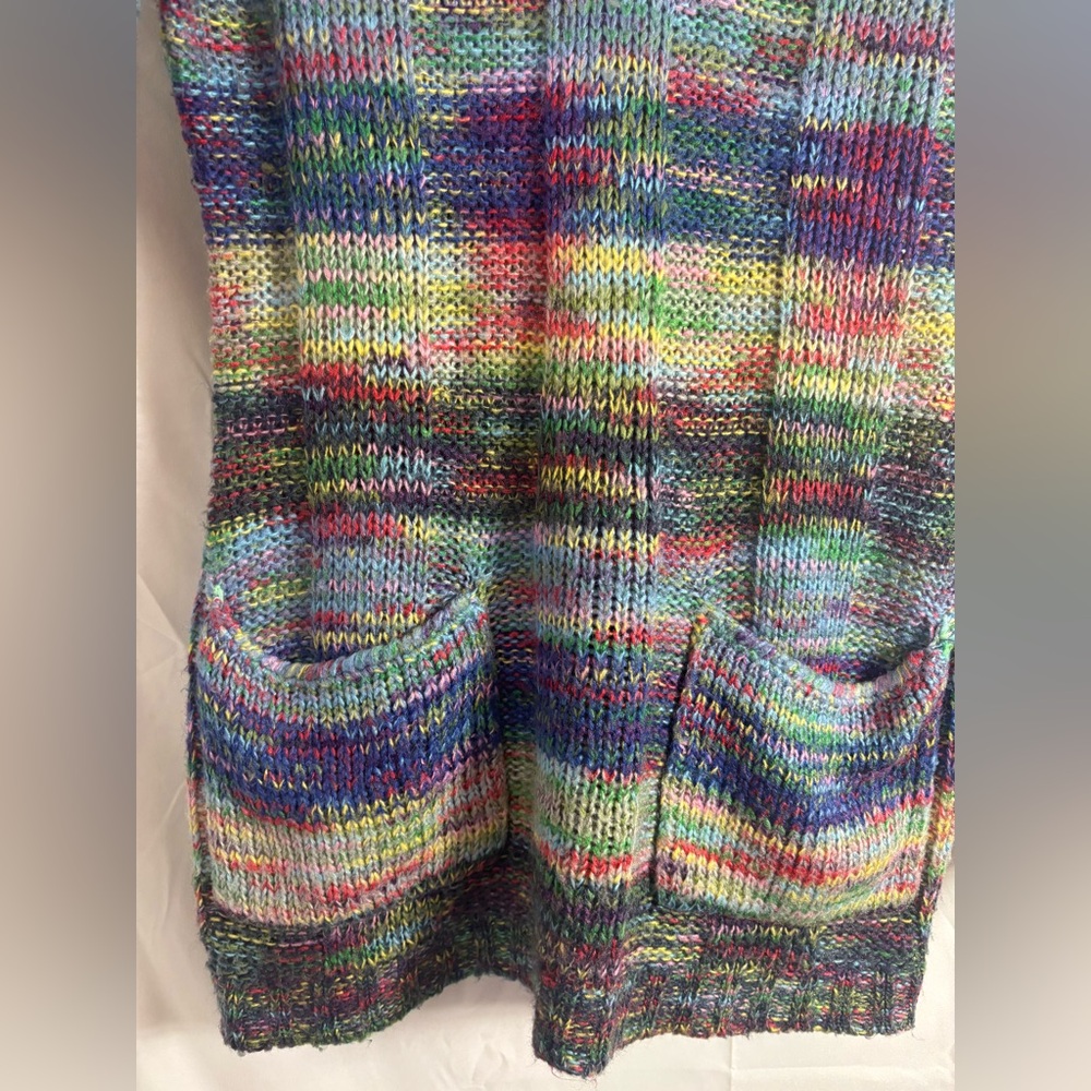 Y2K Rainbow Knit Long Sleeve girly Cozy Sweater Size L - Picture 12 of 16